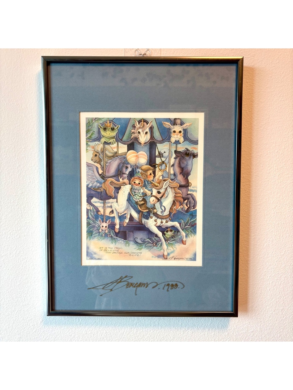 Jody Bergsma Fantasy Art Print Signed Kids Room Nursery, Whimsical Magic